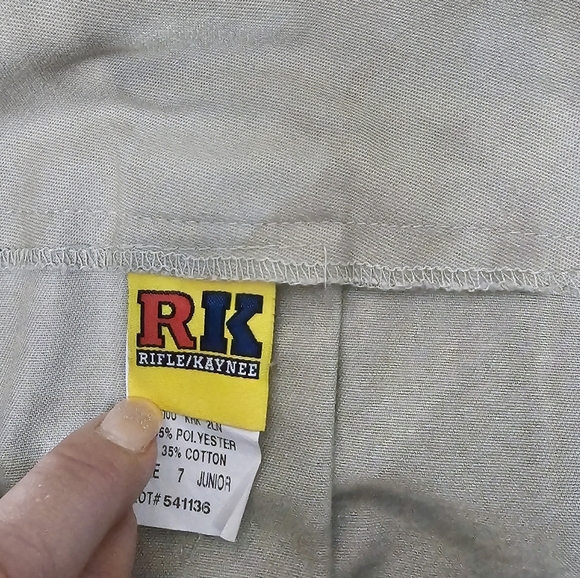 School Uniform: Khaki School Uniform pleated Skirt, Size 7 - Picture 5 of 5